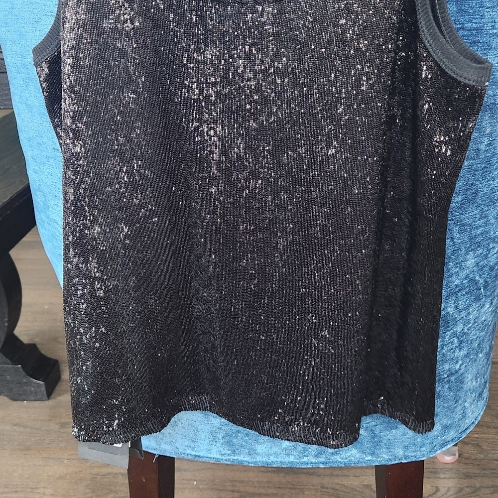 Giorgio Armani Shimmering Black Tank Top